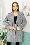 159464 Oversize Kase Astarli Ceket